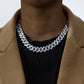 Diamante circonio - Collar de eslabones cubanos