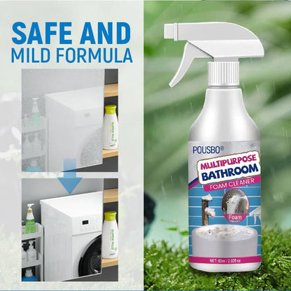 🛁💥 Limpiador en Espuma para Baño 100ml – Disuelve Cal, Sarro y Jabón sin Frotar, Brillo Instantáneo en Azulejos, Grifos y Mamparas ✨🚿