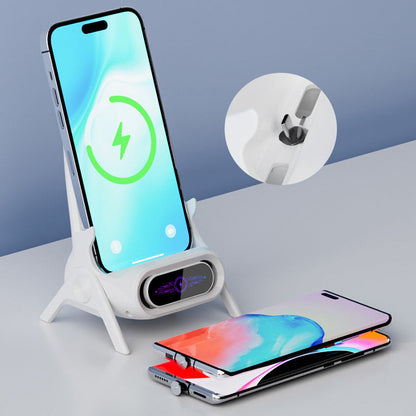 📱✨ Soporte de Teléfono con Cargador Rápido Inalámbrico - Ajuste Universal y Rotación 360°, Ideal para Viajes u Oficina 🚗📦