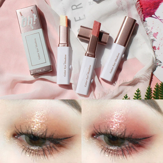 ⏳Compra uno y llévate otro gratis💥 Barra de sombras de ojos degradadas con brillo doble🤩