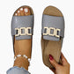 🔥Promoción de verano 🏖️Zapatillas de dedo de piel artificial