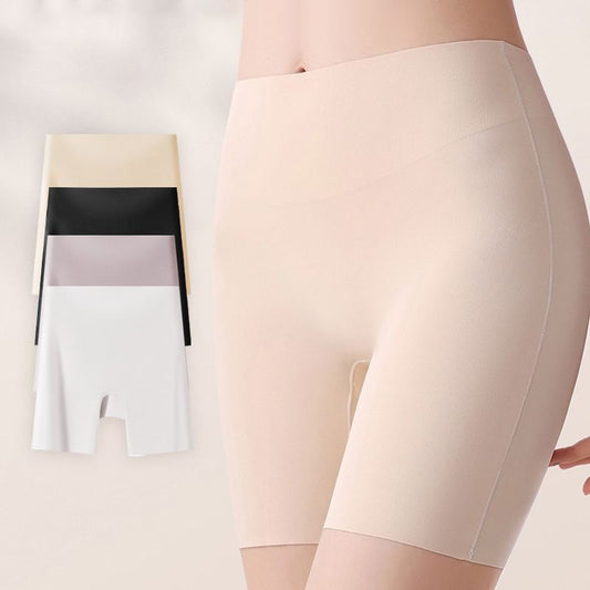 🔥45% de descuento 🔥Ropa interior de seda helada de cintura alta para mujer con control de abdomen y levantamiento de cadera