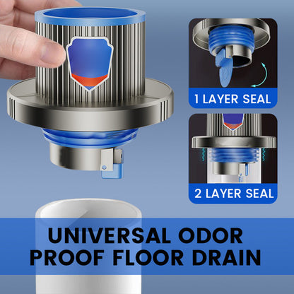 🧴Tapón de desagüe universal antiolores 🚰 Doble sellado de silicona, drenaje eficiente, instalación sencilla compatible con lavamanos, fregadero, lavadora y cubo de fregar
