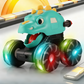 🦖🚗 Coche Dinosaurio Press & Go con Luces – Sin Pilas Complicadas, Presiona y Sale Disparado con Brillos y Rugidos Divertidos ✨🎮