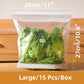 🛍️✨ Bolsas Transparentes para Alimentos – Doble Sellado Reforzado, Antifugas y Perfectas para Cocina, Viajes y Congelador 🧊🥩