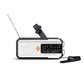 Radio de emergencia solar con manivela para alertas meteorológicas