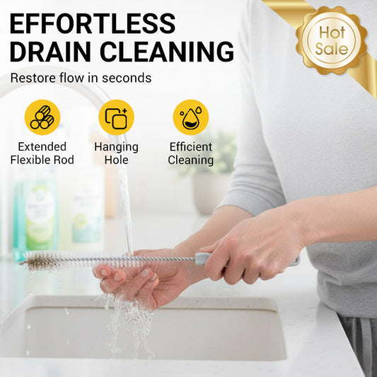 Cepillo limpiador de desagües para obstrucción del pelo