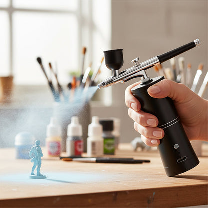 🔥 ¡Oferta Flash! 🎨 Kit de Aerógrafo Inalámbrico Portátil con Compresor 🛠️