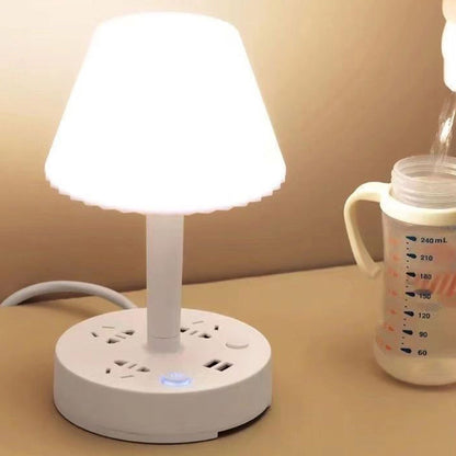 Lámpara de mesa con puerto USB y salida