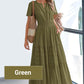Vestido largo de cintura smock Bohemi chic para mujer