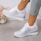 Zapatillas deportivas de malla transpirable con adornos de diamantes de imitació
