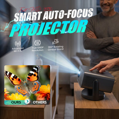 🔈🔈Proyector de Autoenfoque Inteligente Full HD 50% Descuento📺