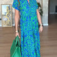 Vestido largo acampanado con estampado informal para mujer