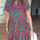 Vestido largo acampanado con estampado informal para mujer