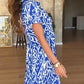Vestido largo acampanado con estampado informal para mujer