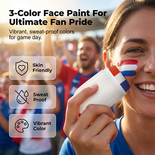 Barras de pintura facial con bandera de 3 colores para la Copa del Mundo