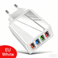 🔌⚡ Adaptador USB 4 en 1 Universal – Múltiples Salidas, Carga Rápida Simultánea para Celulares, Tablets y Audífonos 📱✅