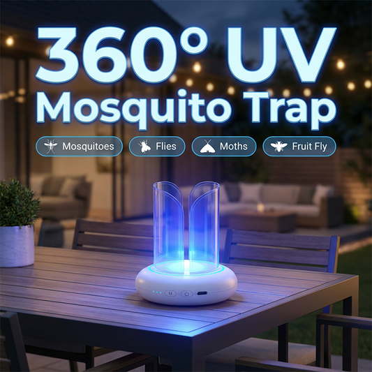 Lámpara trampa para mosquitos y moscas LED UV 360°