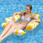 🏖️ ¡50% DE DESCUENTO AHORA! 🪑 Tumbona inflable a rayas para piscina – Soporte en 4 lados, inflado rápido y PVC duradero ✨