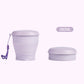 Vaso Plegable de Silicón con Tapa para Viaje