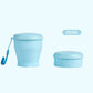Vaso Plegable de Silicón con Tapa para Viaje