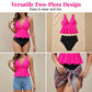 Conjunto de tankini peplum para mujer con braguita