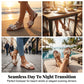 Elegantes sandalias con tira al tobillo y perlas.