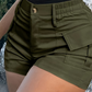 🩳🔥 ¡50% DE DESCUENTO! Pantalones Cortos Cargo de Cintura Alta para Mujer con Bolsillos – Cómodos, Holgados y con Estilo Urbano 👖🎒
