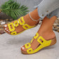 Sandalias de playa de plataforma con aberturas y puntera abierta para mujer, ideales para el verano.