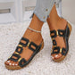 Sandalias de playa de plataforma con aberturas y puntera abierta para mujer, ideales para el verano.