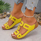 Sandalias de playa de plataforma con aberturas y puntera abierta para mujer, ideales para el verano.