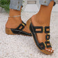 Sandalias de playa de plataforma con aberturas y puntera abierta para mujer, ideales para el verano.