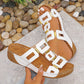 Sandalias de playa de plataforma con aberturas y puntera abierta para mujer, ideales para el verano.