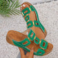 Sandalias de playa de plataforma con aberturas y puntera abierta para mujer, ideales para el verano.