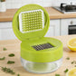 🧄✨ Picador y Prensa de Ajo Mini – Con Recipiente, Pica y Tritura en un Solo Movimiento sin Oler las Manos 🧤💨