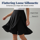 Falda-pantalón cruzada informal de cintura elástica para mujer