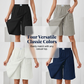 Falda-pantalón cruzada informal de cintura elástica para mujer