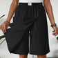Falda-pantalón cruzada informal de cintura elástica para mujer