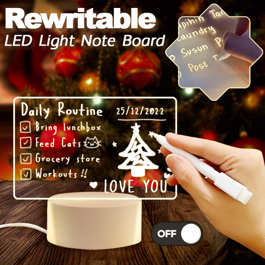 El regalo perfecto: un juego de pizarra de dibujo reutilizable con luz LED.