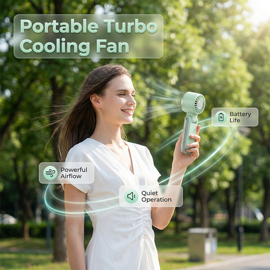 🥳¡PROMOCIÓN EXCEPCIONAL 2026!🥳💞¡Más de 50.000 unidades vendidas!👵❤️ ¡50% de descuento! Ventilador portátil turbo plegable con pantalla LED