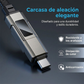🔥OFERTA ESPECIAL 50% DE DESCUENTO🔥🔌 Cable de carga 4 en 1 con pantalla digital y llavero: carga rápida, resistente a las torceduras y compacto.