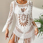 🌊🩱 Pareo de playa bohemio de ganchillo con borlas – transpirable, amplio y con estilo boho chic – ideal para la piscina, la arena o las vacaciones de verano – ajustable