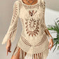 🌊🩱 Pareo de playa bohemio de ganchillo con borlas – transpirable, amplio y con estilo boho chic – ideal para la piscina, la arena o las vacaciones de verano – ajustable
