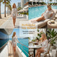 🌊🩱 Pareo de playa bohemio de ganchillo con borlas – transpirable, amplio y con estilo boho chic – ideal para la piscina, la arena o las vacaciones de verano – ajustable