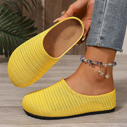 🌿👡 Mules de Punto Transpirables – Sin Cordones, Fáciles de Poner y Perfectas para el Día a Día ☀️👜