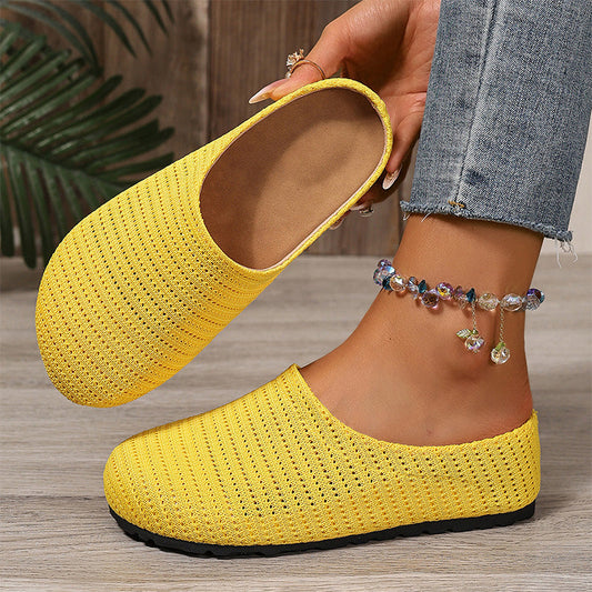 🌿👡 Mules de Punto Transpirables – Sin Cordones, Fáciles de Poner y Perfectas para el Día a Día ☀️👜