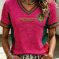 Camiseta estampada con diseño artístico para amantes del fútbol mexicano, para mujer