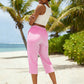 Pantalones capri de cuadros para mujer, ideales para el verano