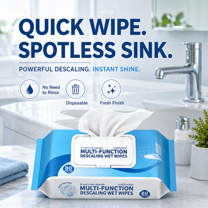 🛁💥 Toallitas Desincrustantes Baño – Elimina Cal, Jabón y Sarro al Instante, Sin Frotar y Multifunción ✨🧻
