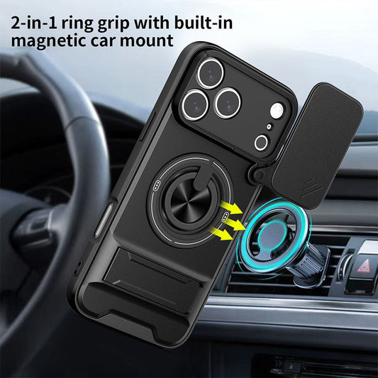📱🛡️ Funda protectora 4 en 1 con tapa deslizante para la cámara